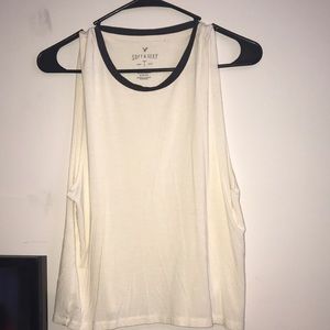 American Eagle cream tee tank